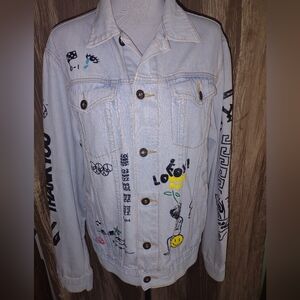 Y2K Graffiti Jean Jacket